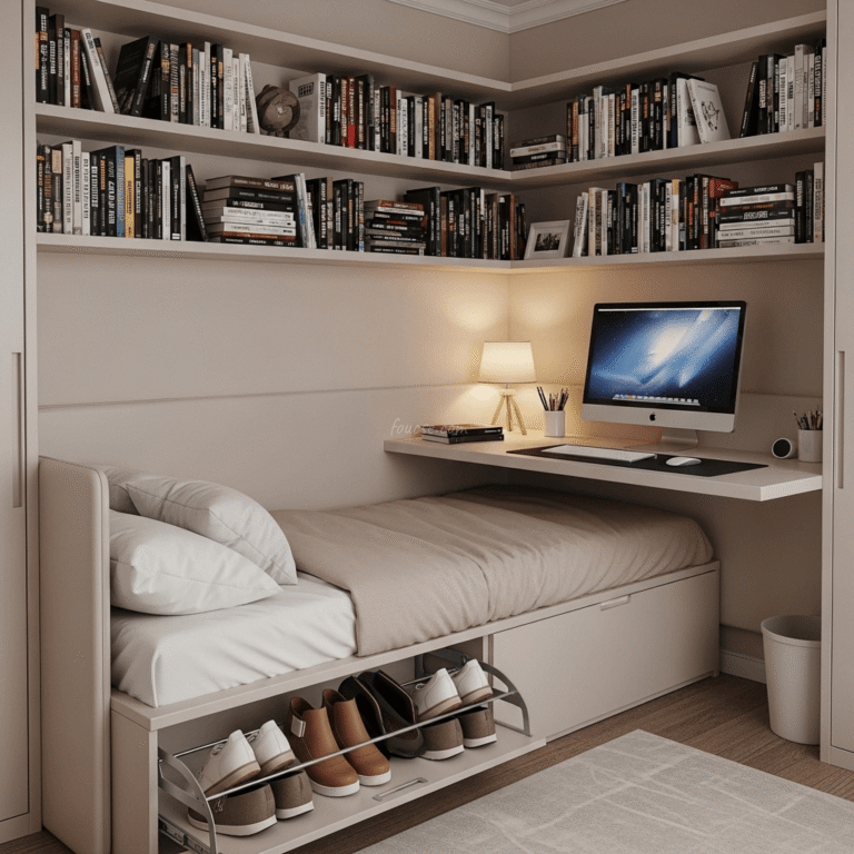 Ultimate Small Bedroom Built-In Furniture Ideas with Desk, Wardrobe and Hidden Storage (Space-Saving Designs 2026)