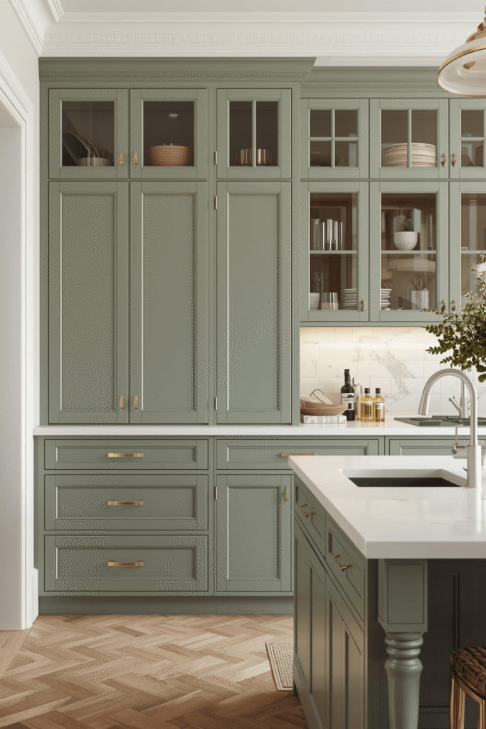 1 Modern Sage Green Kitchen Design