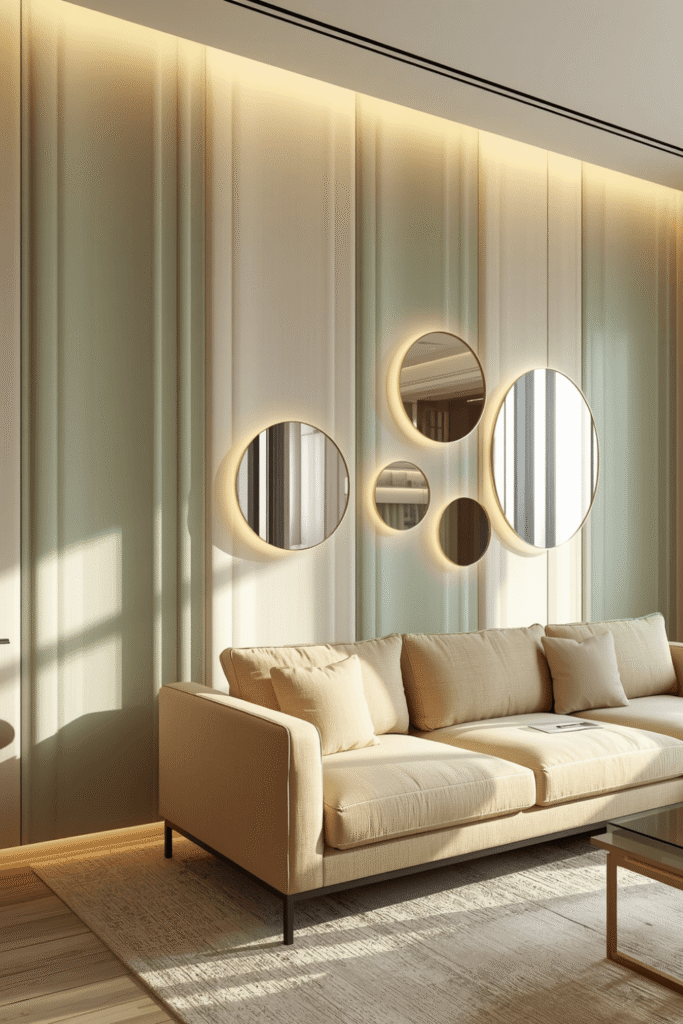 1. Modern Minimalist Wall Design for Living Room