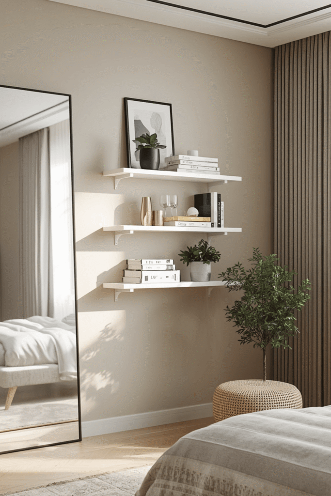 2. Modern Floating Shelf Design Ideas for Small Rooms