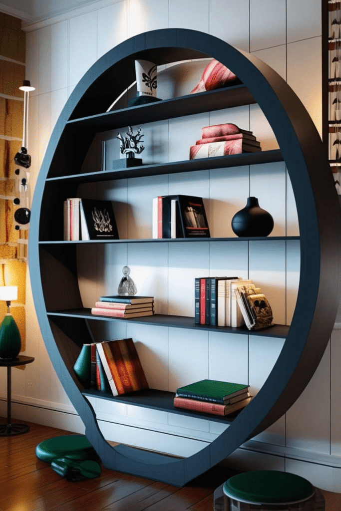  2. Unique Sculptural Shelf Decor Ideas