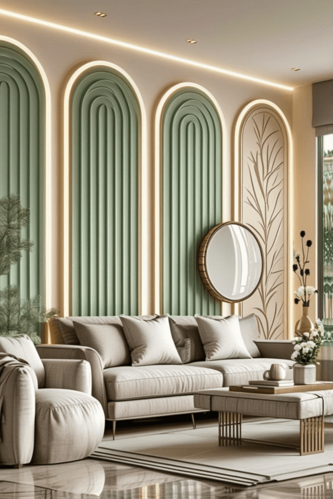 3. Neutral Tone Living Room Interior Design