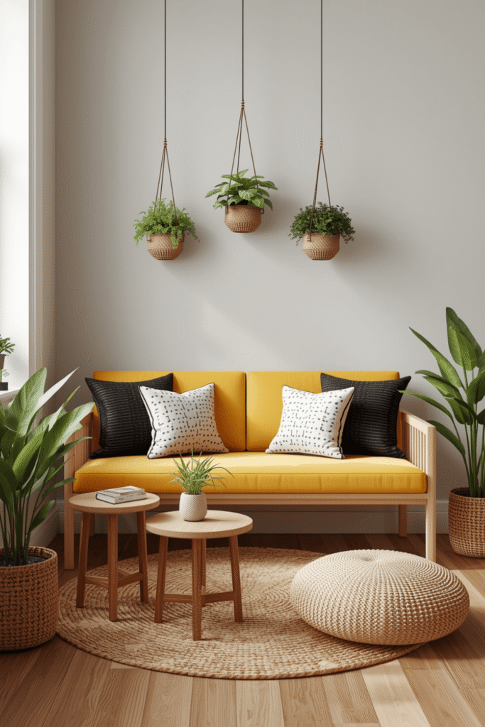 4. Creative Wall Decor Ideas with Hanging Planters and Mirrors
