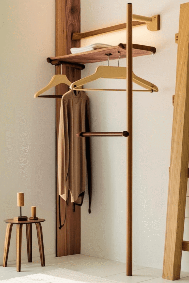 4. Idea Narrow Wall Mounted Rack for Small Hallway Storage