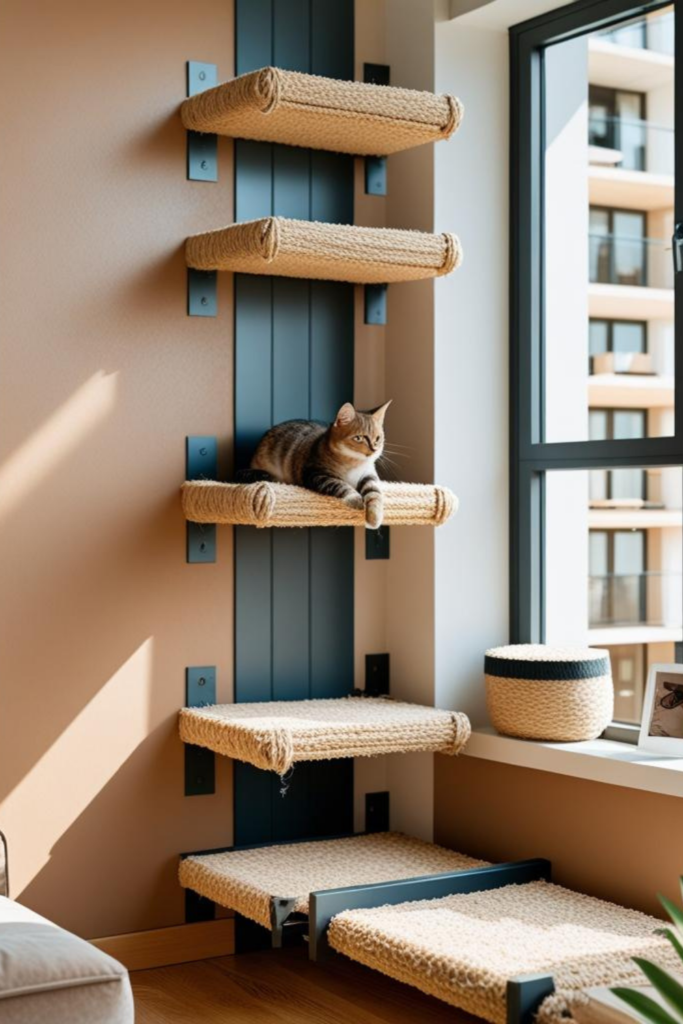 5. Minimalist Cat Climbing Wall Ideas for Indoor Cats