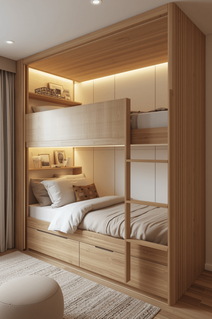8. Cozy Modern Bedroom with Loft Bed