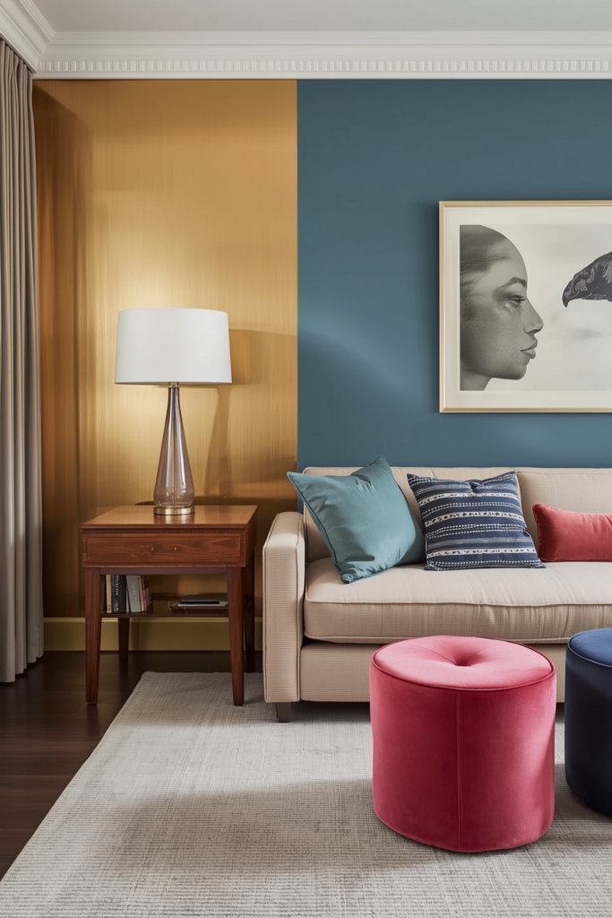 Bold Accents For A Colorful Living Room