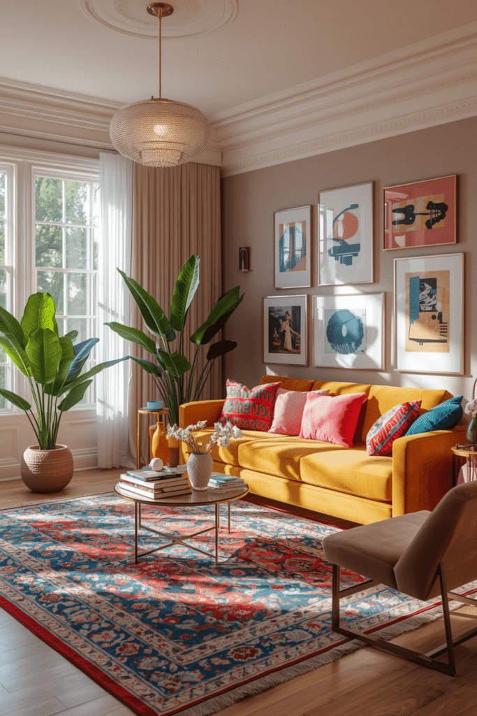 Colorful Living Room Decor Is More About Textures Than About Colors!