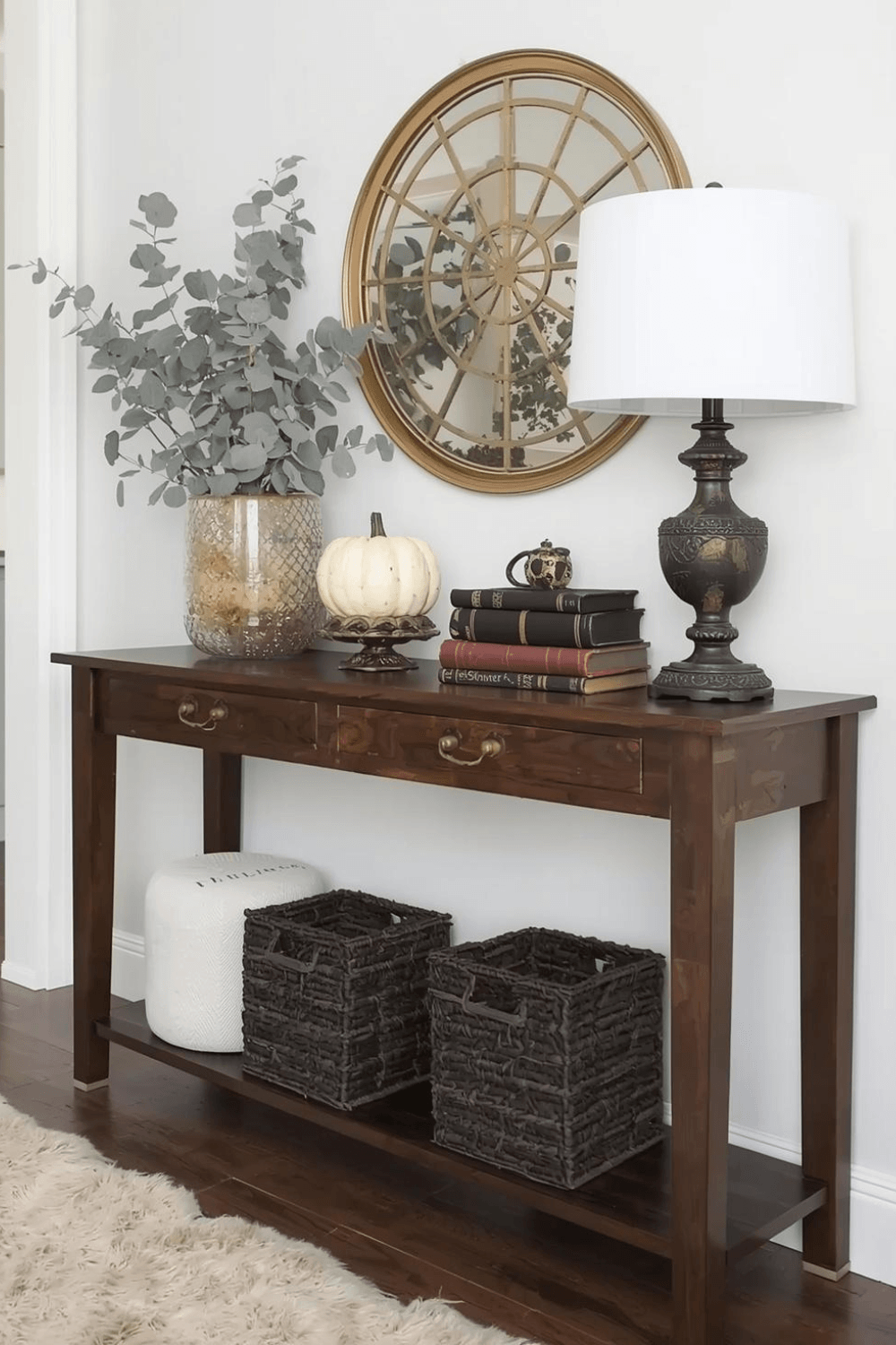 Fall Entryway Table Decor Ideas __ Halloween Home Decor Ideas