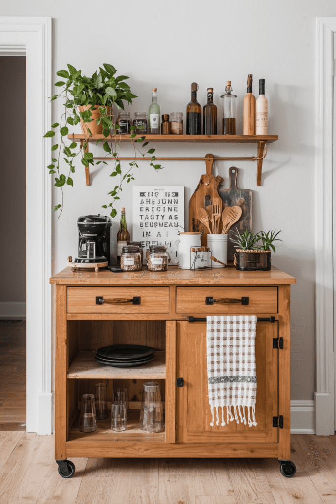 Multifunctional Coffee Bar__ Coffee Station Cabinet With Storage