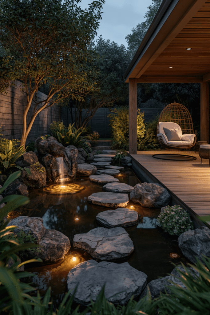 A Dedicated Dining Terrace With a Gravel Base