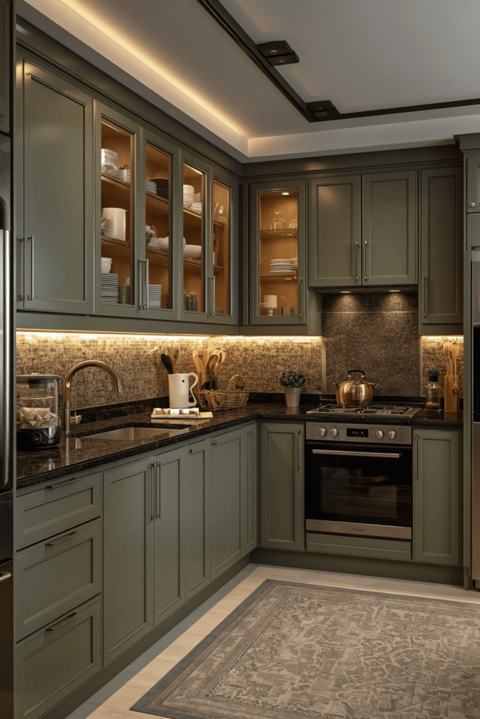 A concrete or honed stone countertop for an industrial-modern feel