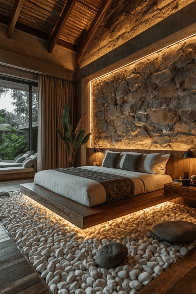 A large indoor plant as a design anchor