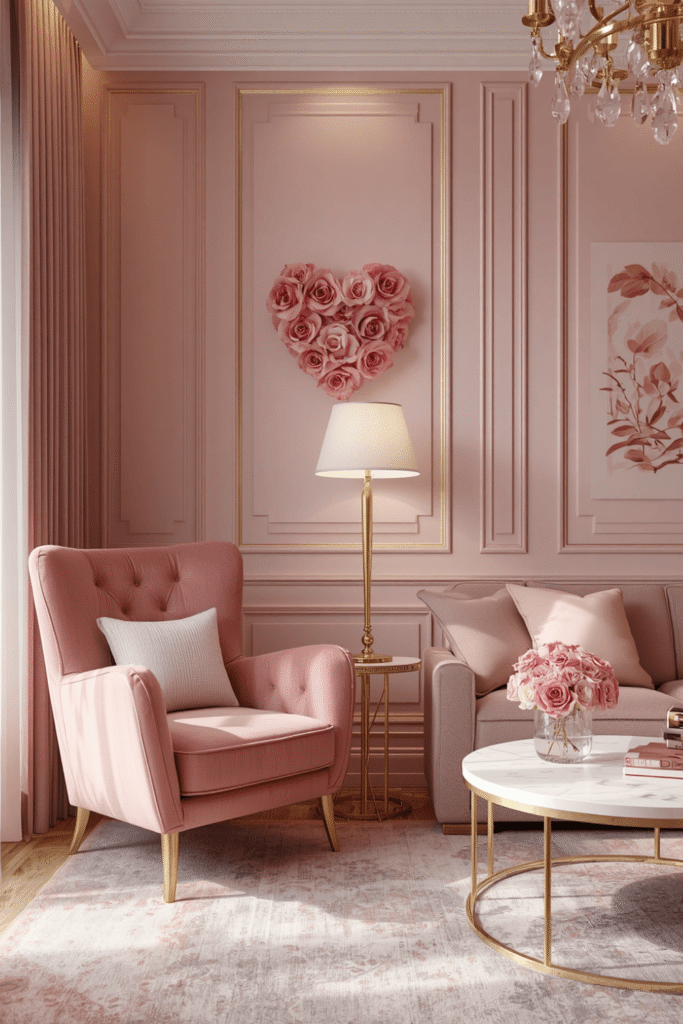 An oversized floral art print as a single statement piece