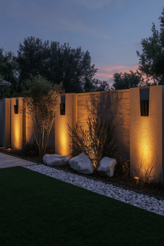Backlit pergolas and arbors.