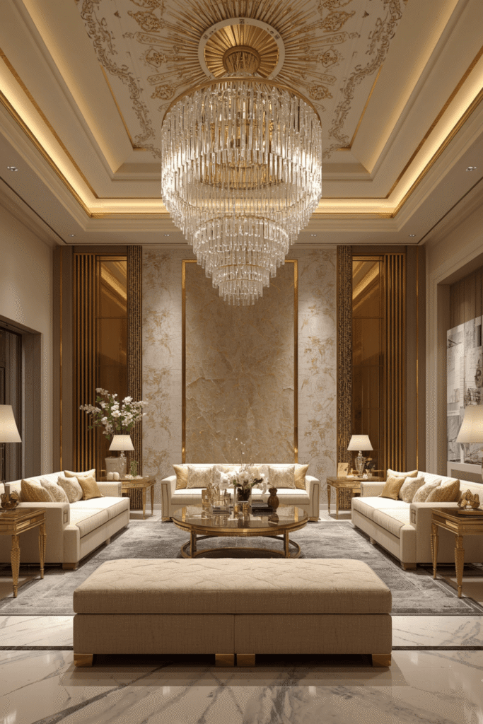 Floor-to-ceiling drapery hung close to the ceiling