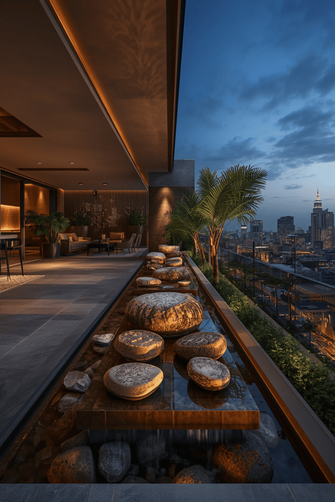 Indoor-Outdoor Transition Fountain