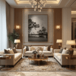 One strong statement piece over the sofa or fireplace