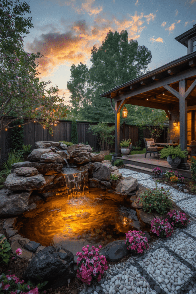 Sunken Seating Area With a Fire Pit