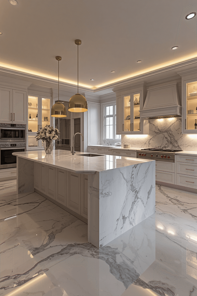 Warm recessed lighting on a dimmer as a base layer
