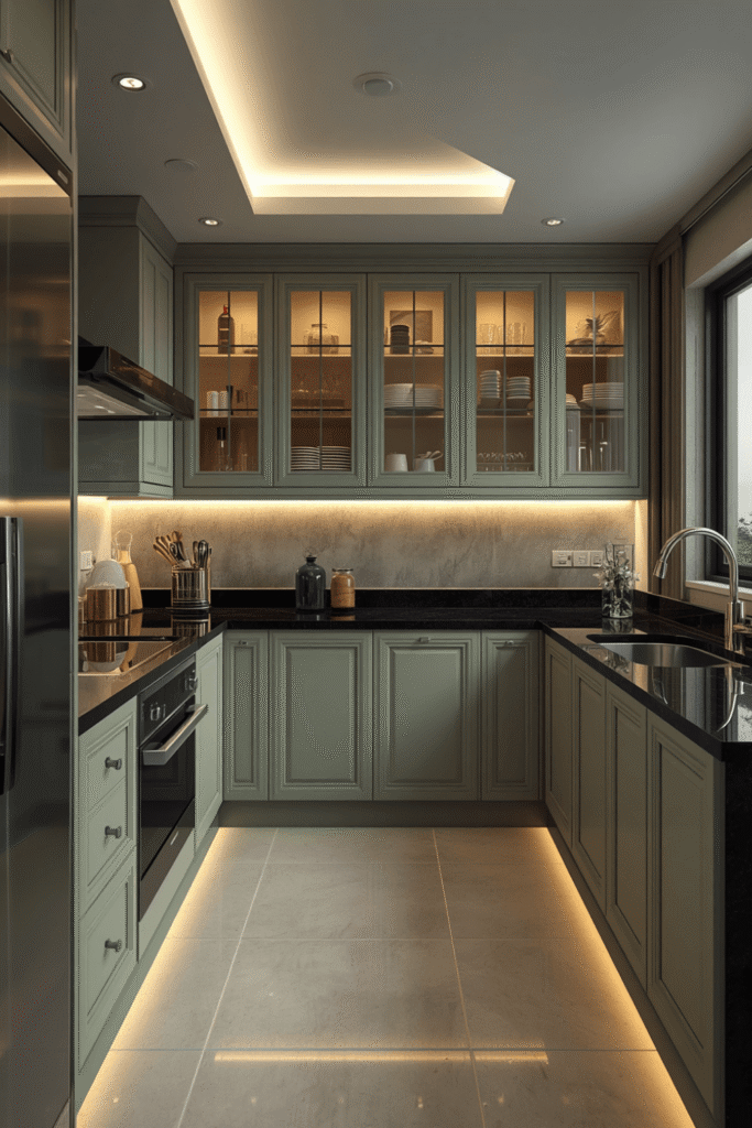 White or light grey marble countertops with a full-height marble backsplash