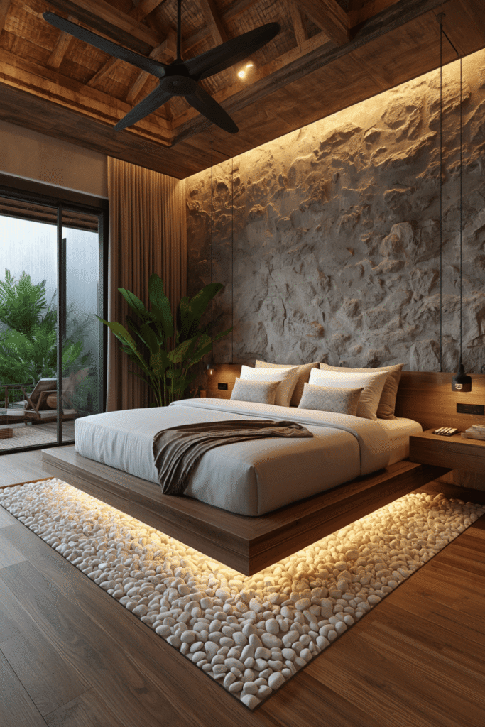 Woven or rattan accents, lamp bases, mirrors, trays