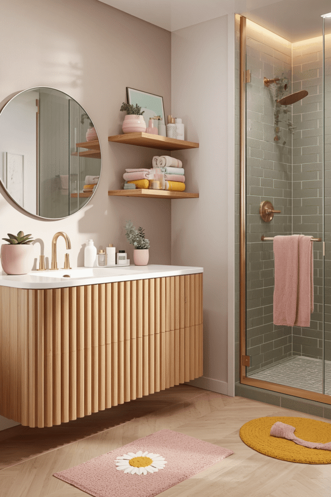 1. Test the color in your actual bathroom lighting