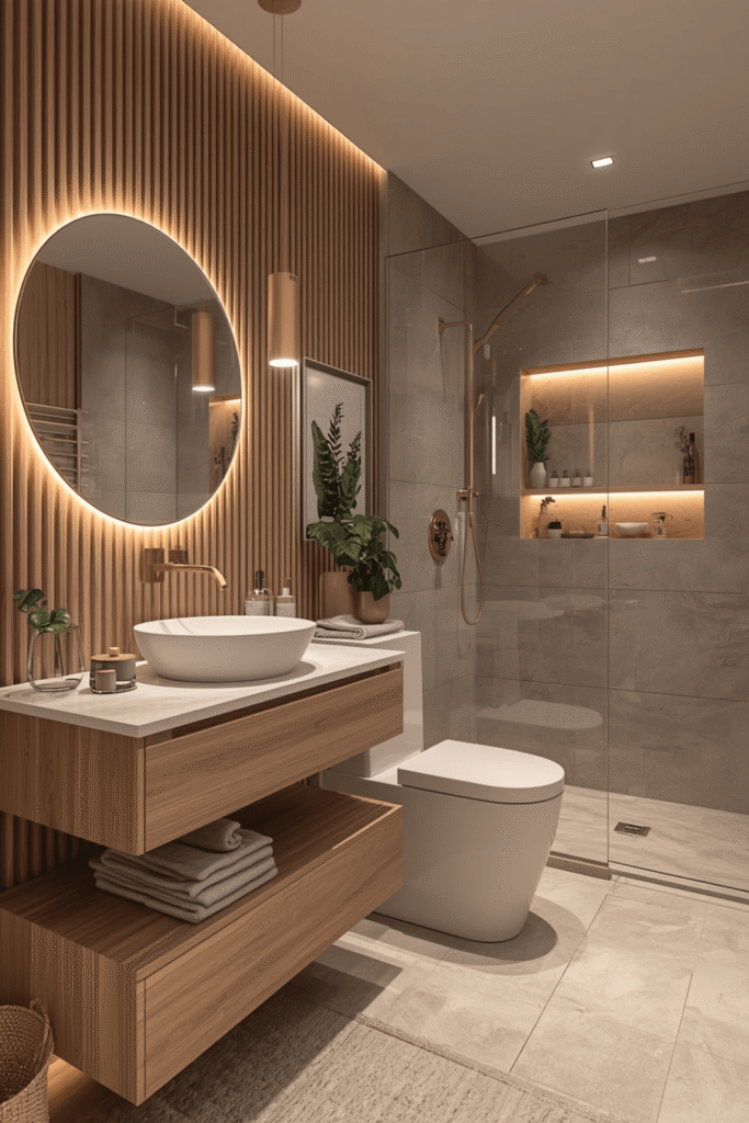 2. Choose natural wood tones with visible grain