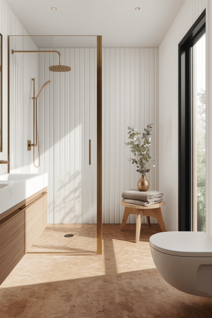 3. Go vertical for storage instead of adding floor furniture