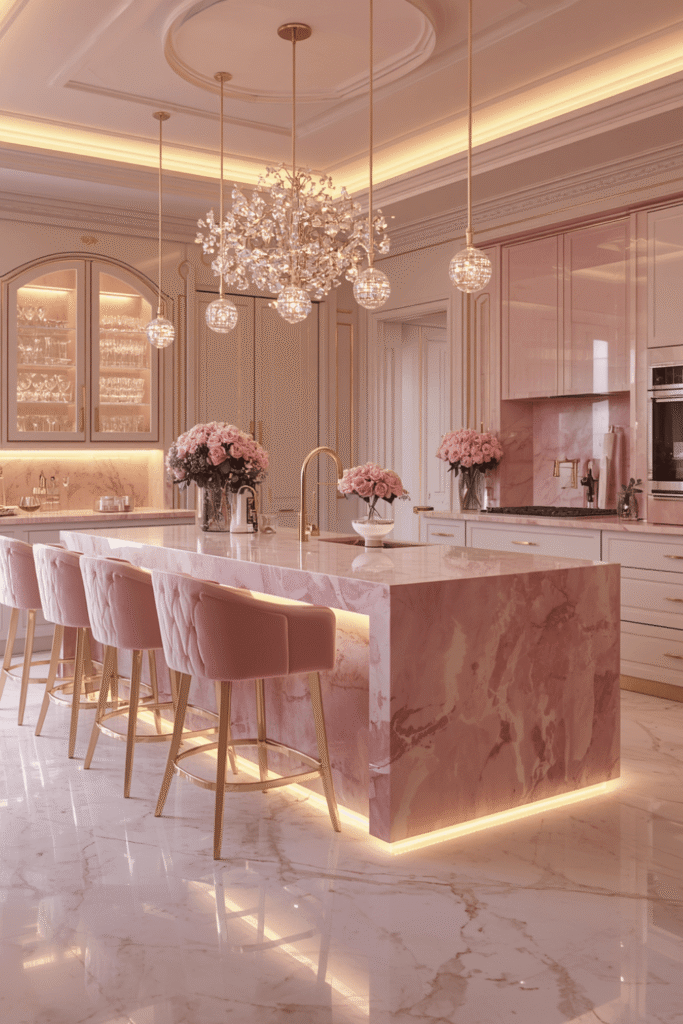 4. Balance the pink with a grounding dark tone