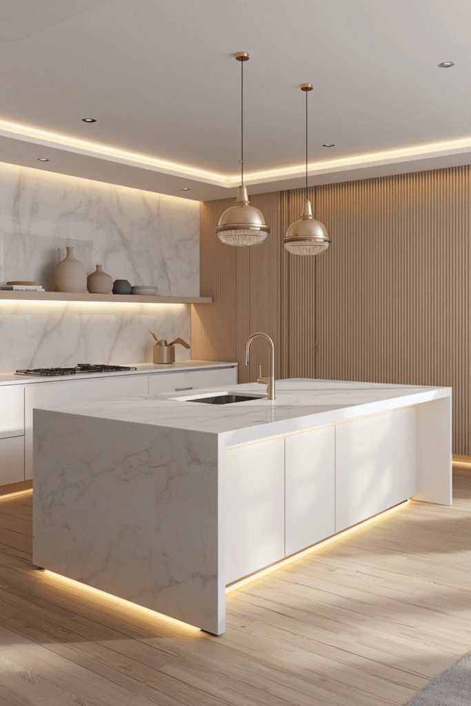 4. Choose countertop and backsplash materials that complement, not compete