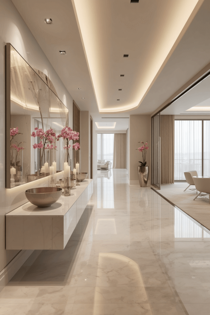 6. Choose furniture placement that avoids doorway swing paths