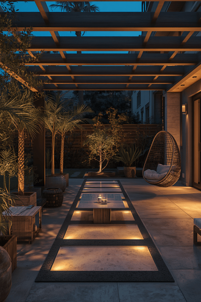 A water feature as the garden's focal point