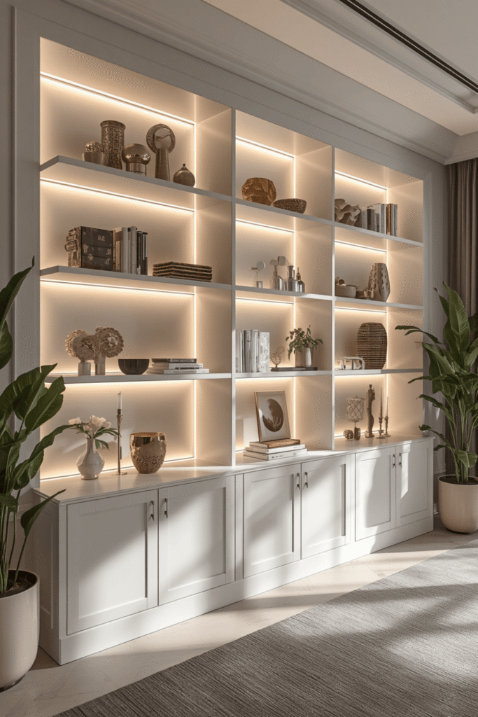 Black Steel and Wood Shelving