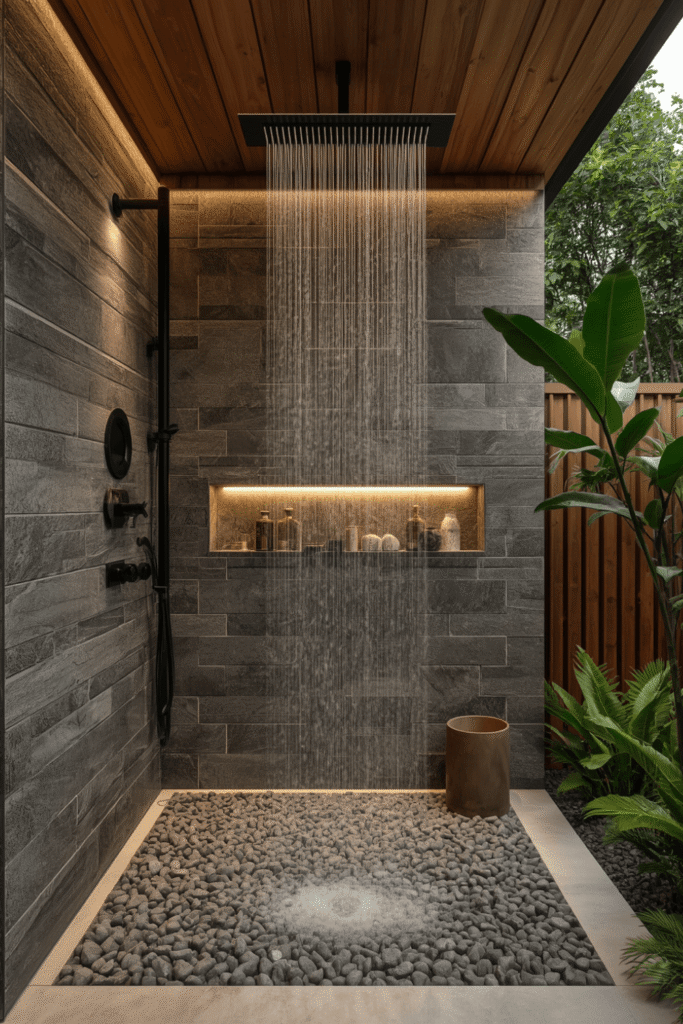 Coastal Style Outdoor Shower