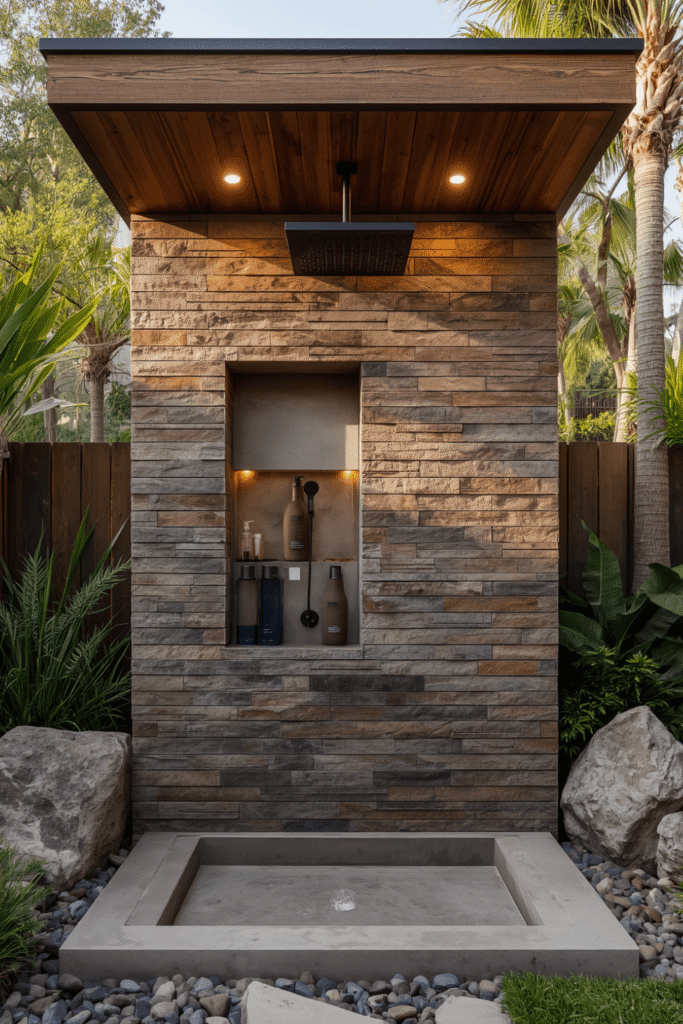 Copper Rainfall Shower Fixture