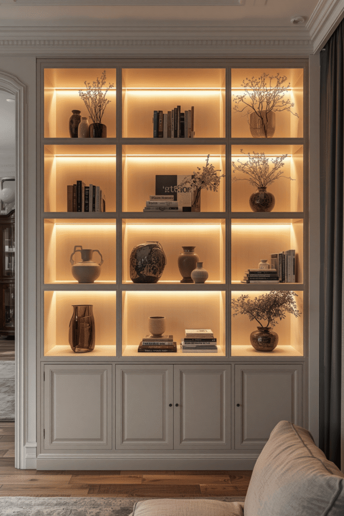 Curved Built In Shelf Nooks