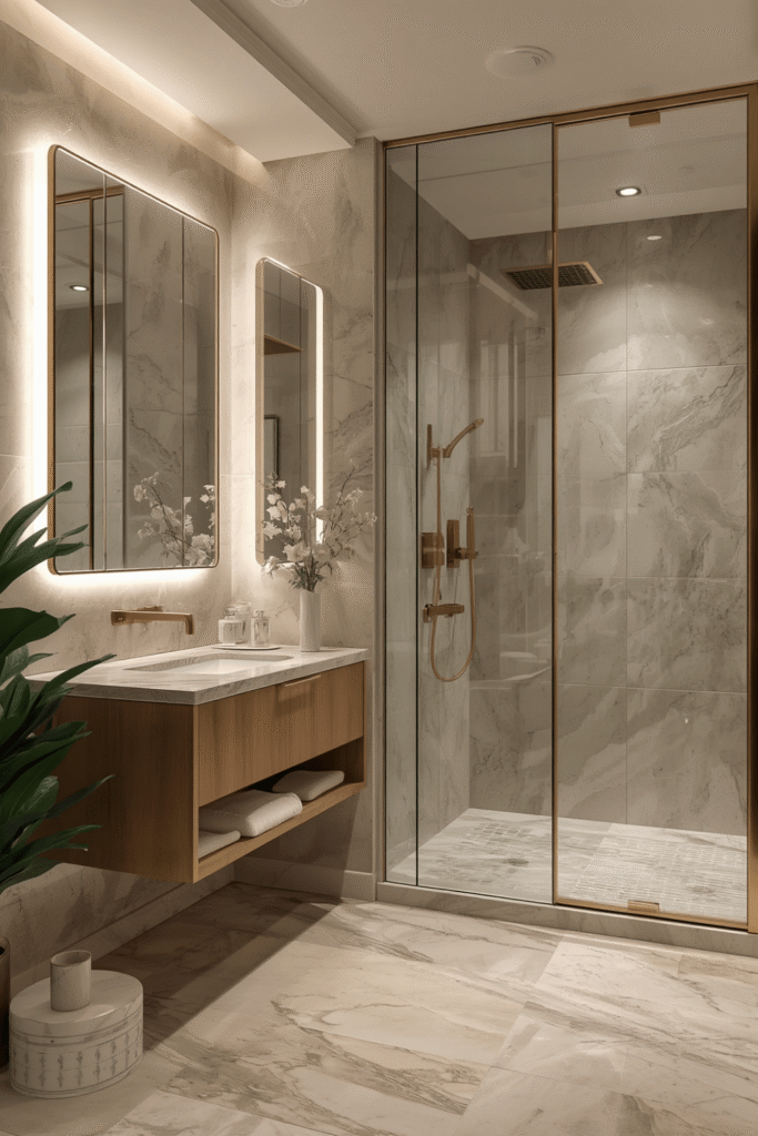 Freestanding tub against a sage accent wall