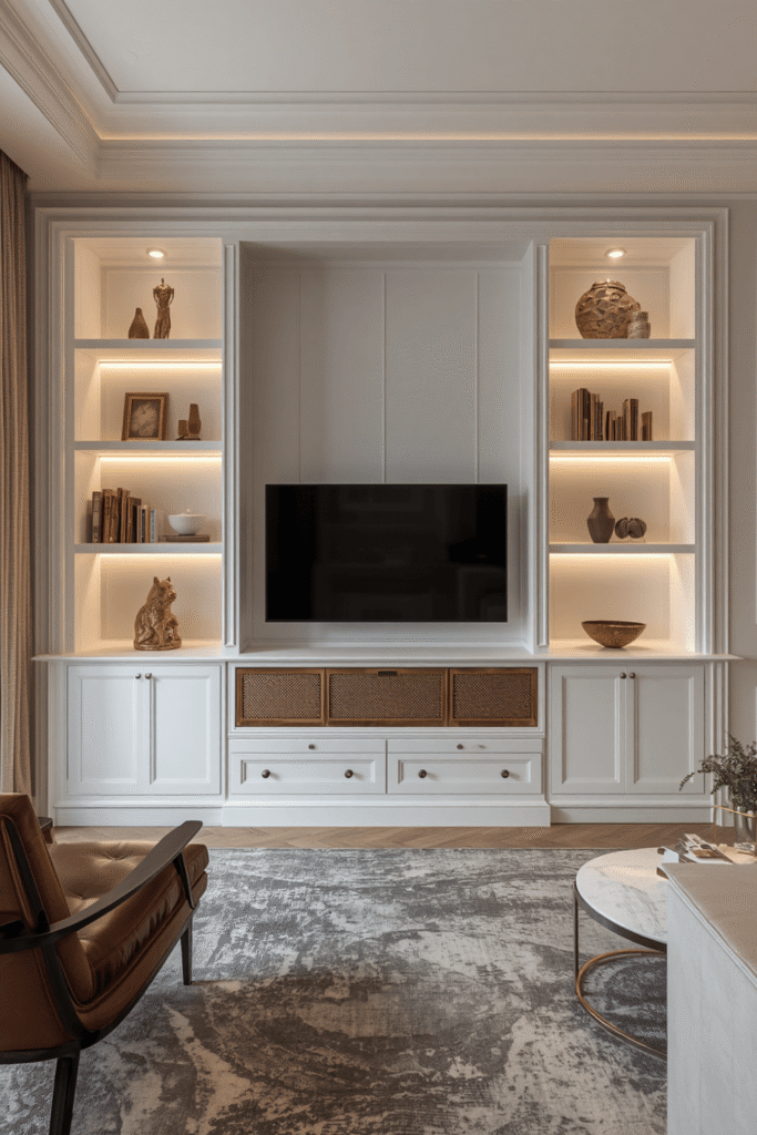 Glass Front Display Cabinets with LED Lighting
