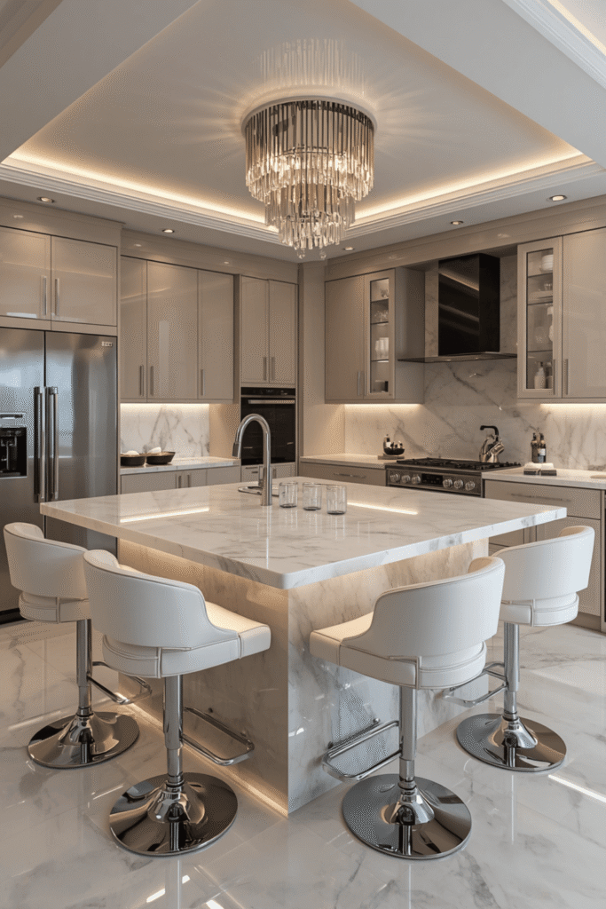 Glass Front Upper Cabinets