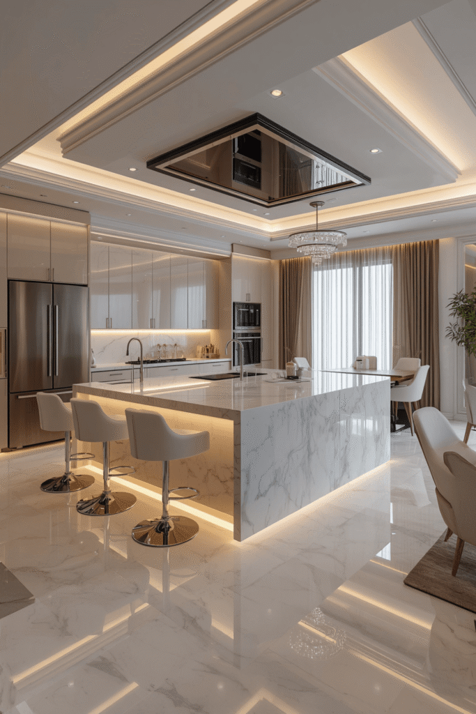 High Gloss White Kitchen Cabinets