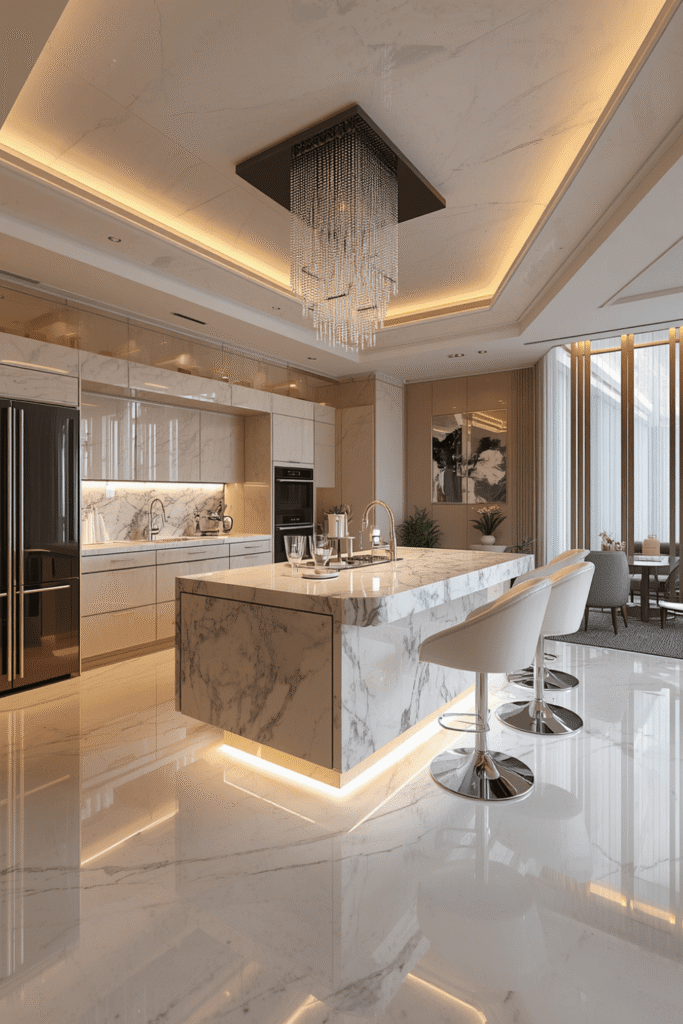 LED Ceiling Lighting with Recessed Cove Detail