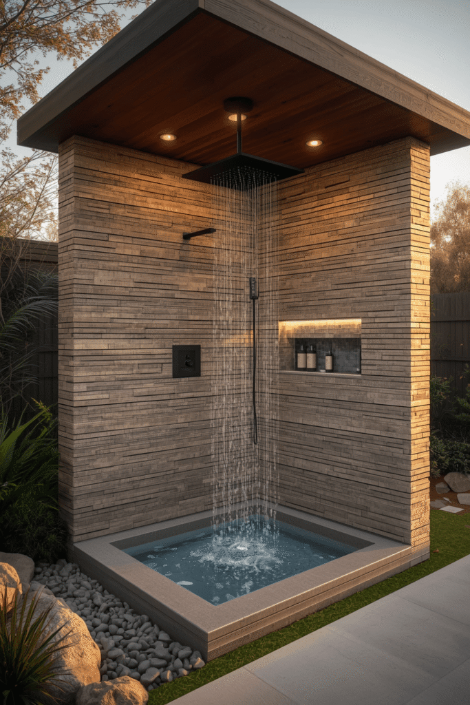 Open Air Shower with No Roof