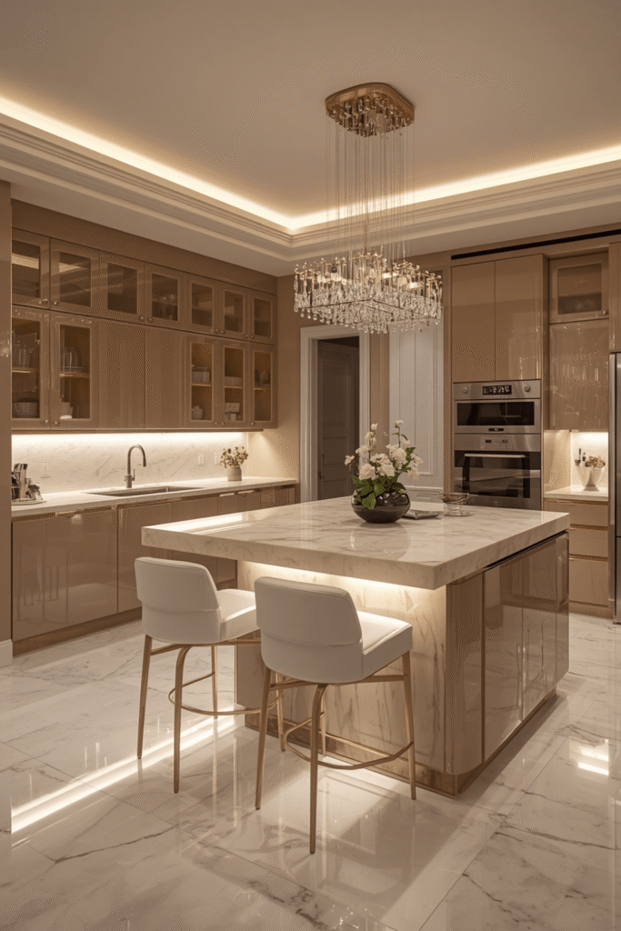 Open Concept Kitchen with Island Seating