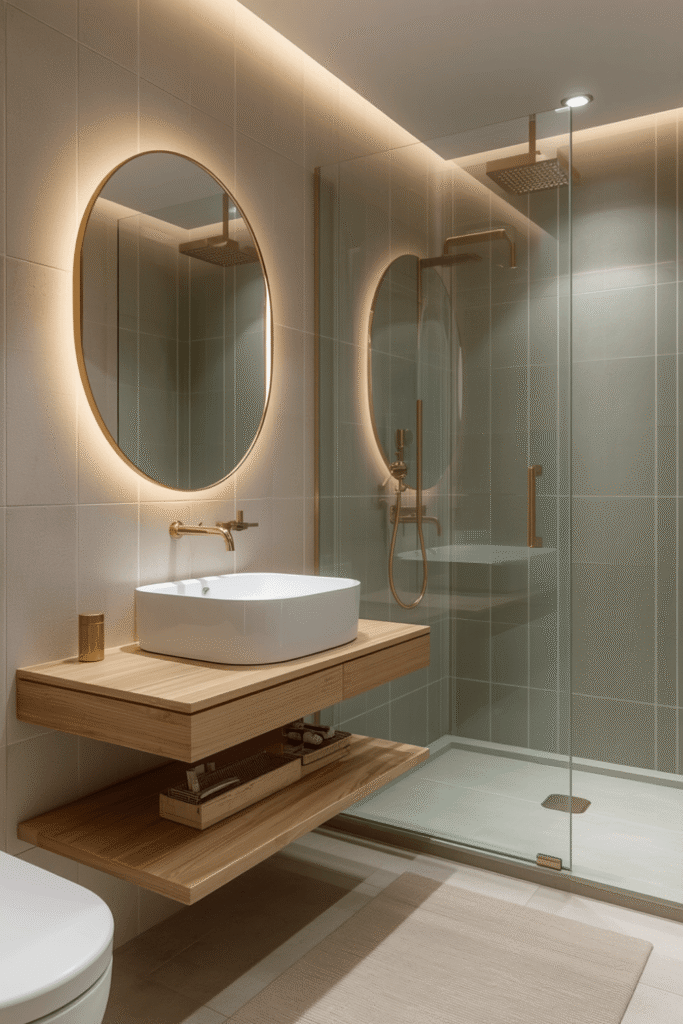 Round mirror instead of a rectangular one