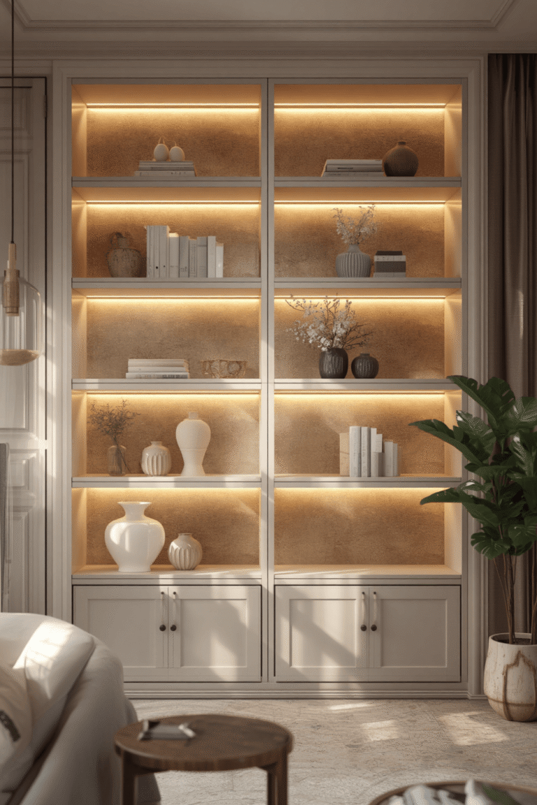 Scandinavian Style Light Wood Shelving