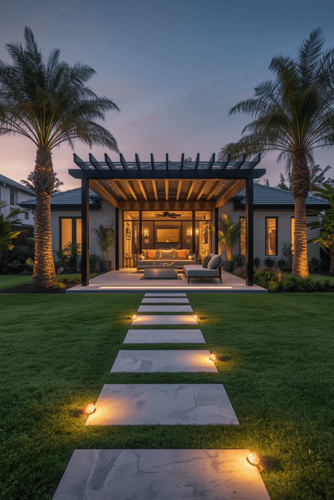 Underwater lighting in a pool, pond, or water feature