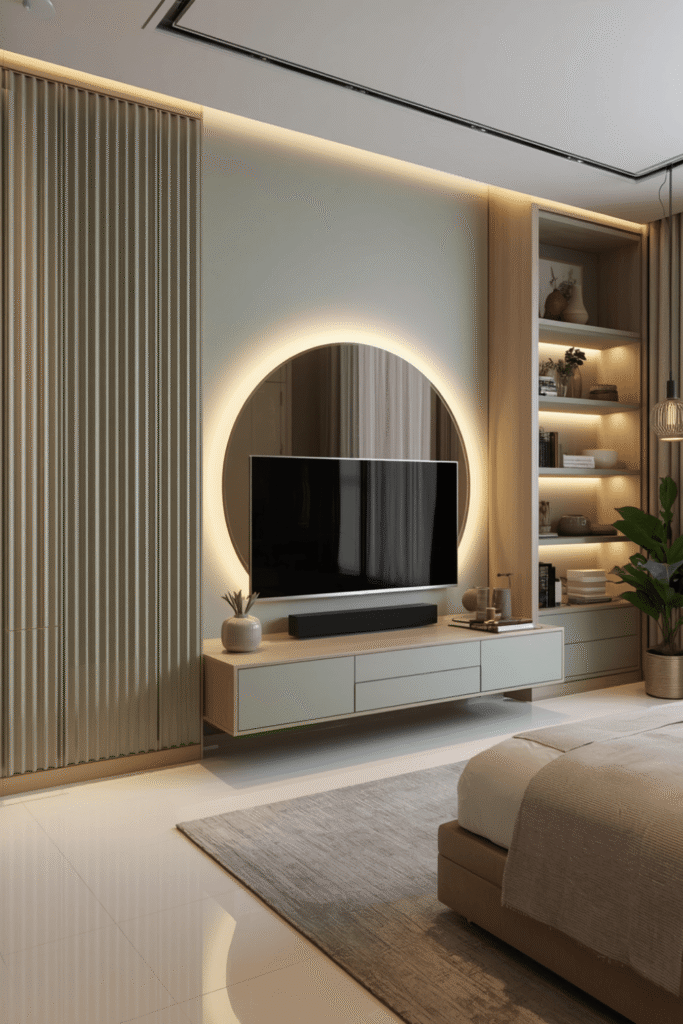 Wardrobe with Open Display Shelving