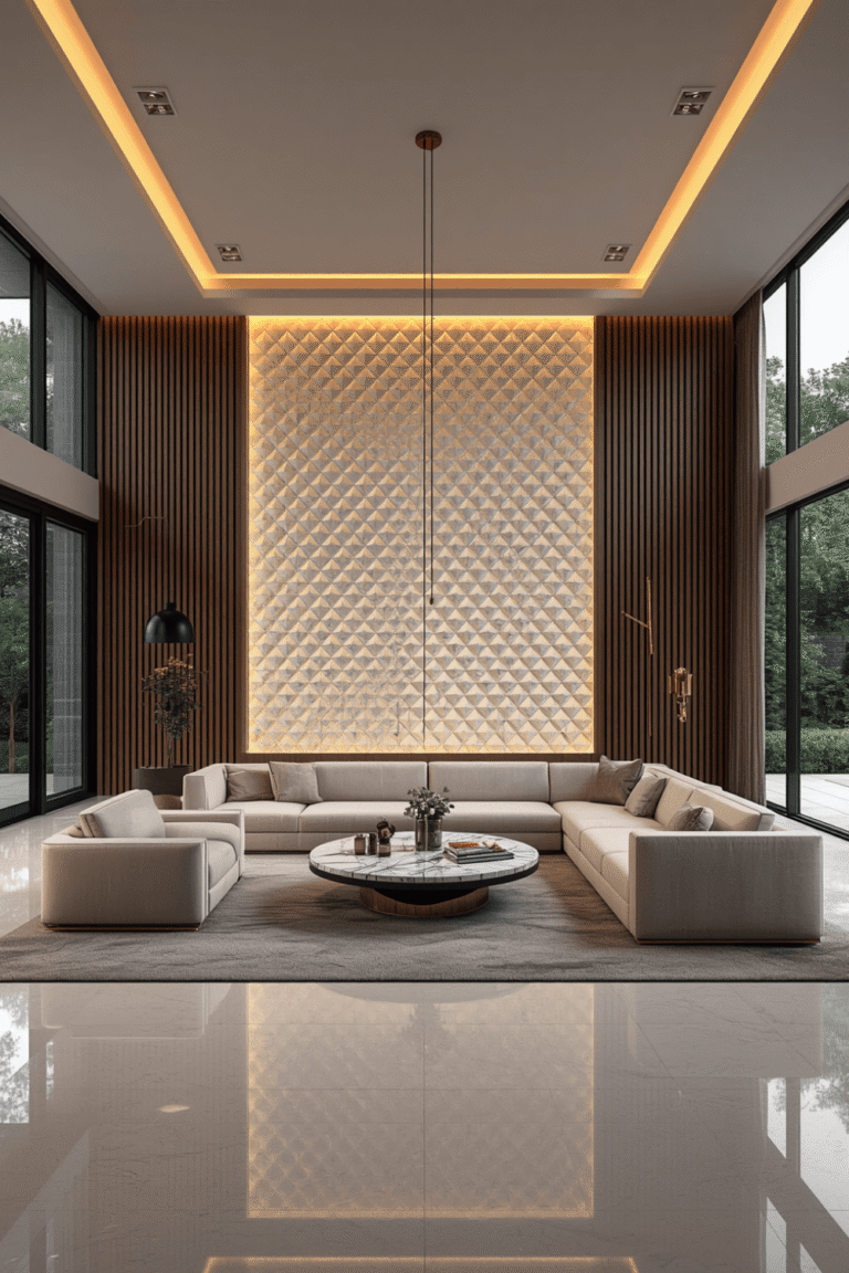 1. Transitional Style Living Room