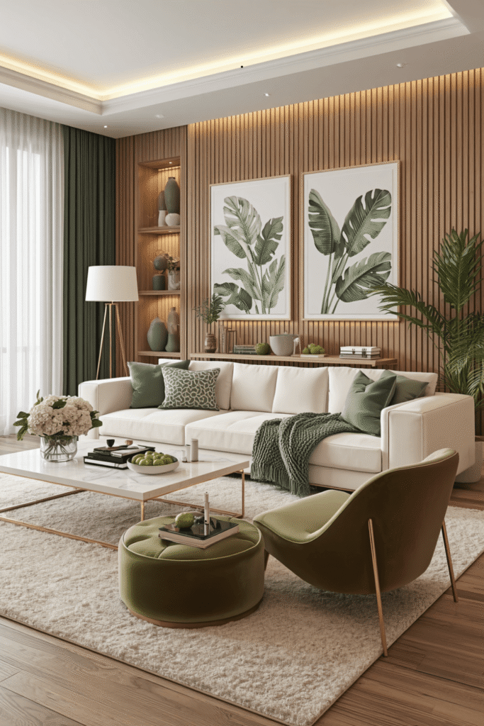 2. Choose a lighter, more muted green if you do want full room coverage